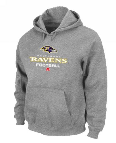 Baltimore Ravens Critical Victory Pullover Hoodie Grey