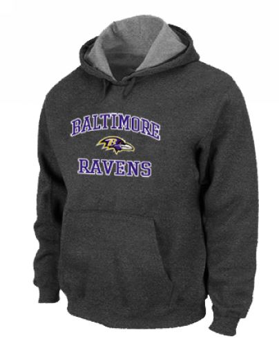 Baltimore Ravens Heart & Soul Pullover Hoodie Dark Grey