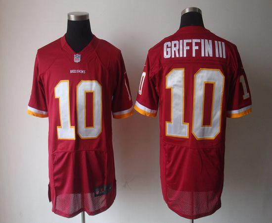  Redskins #10 Robert Griffin III Burgundy Red Team Color Men's Stitched NFL Elite Jersey