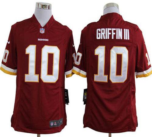  Redskins #10 Robert Griffin III Burgundy Red Team Color Men's Stitched NFL Game Jersey