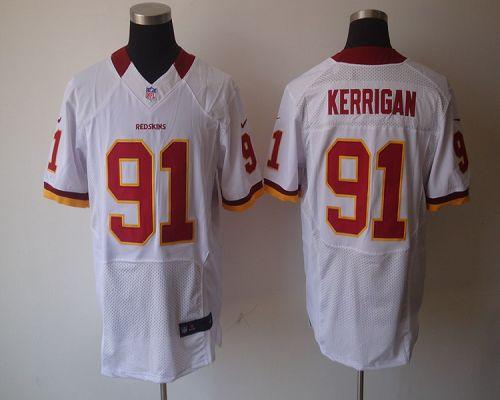  Redskins #91 Ryan Kerrigan White Men's Stitched NFL Elite Jersey