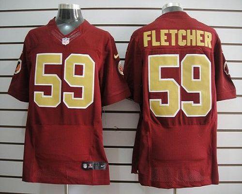  Redskins #59 London Fletcher Burgundy Red Alternate 80TH Throwback Men's Stitched NFL Elite Jersey