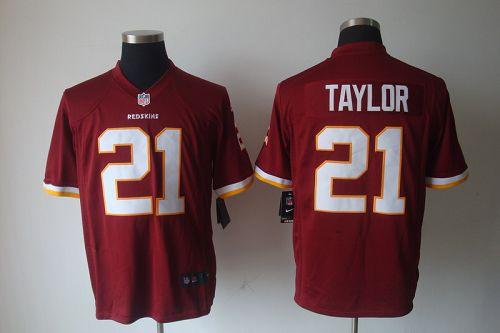  Redskins #21 Sean Taylor Burgundy Red Team Color Men's Stitched NFL Game Jersey