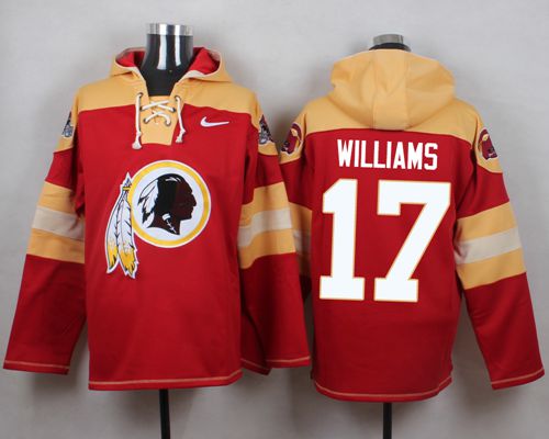  Redskins #17 Doug Williams Burgundy Red Player Pullover NFL Hoodie