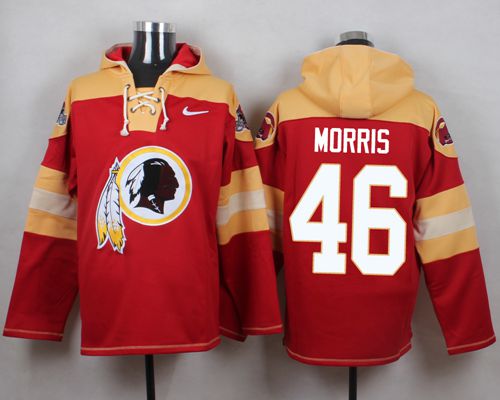  Redskins #46 Alfred Morris Burgundy Red Player Pullover NFL Hoodie