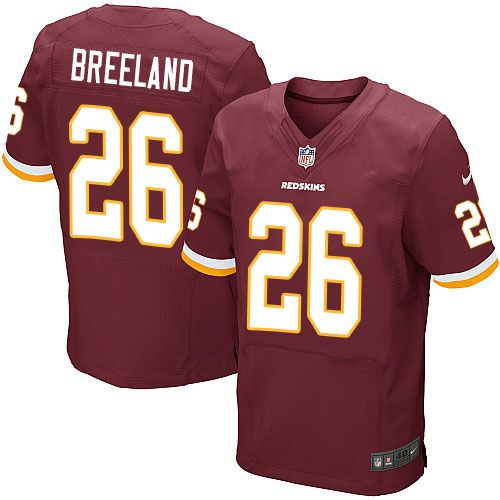  Redskins #26 Bashaud Breeland Burgundy Red Team Color Men's Stitched NFL Elite Jersey