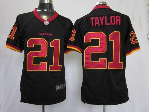  Redskins #21 Sean Taylor Black Men's Stitched NFL Game Jersey