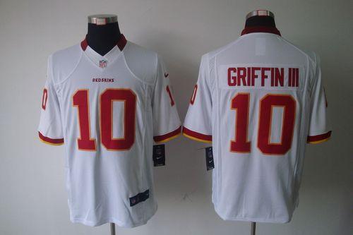  Redskins #10 Robert Griffin III White Men's Stitched NFL Limited Jersey