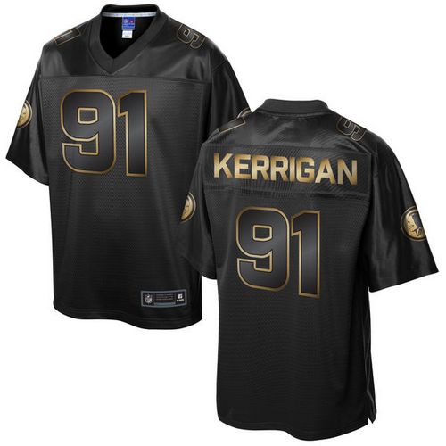  Redskins #91 Ryan Kerrigan Pro Line Black Gold Collection Men's Stitched NFL Game Jersey