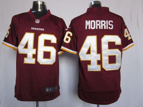  Redskins #46 Alfred Morris Burgundy Red Team Color Men's Stitched NFL Game Jersey