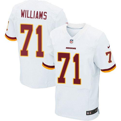  Redskins #71 Trent Williams White Men's Stitched NFL Elite Jersey