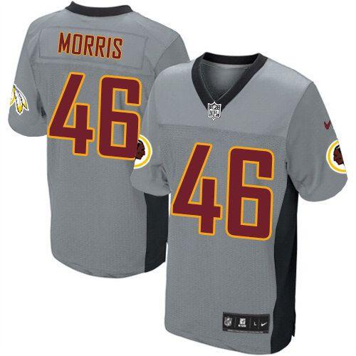  Redskins #46 Alfred Morris Grey Shadow Men's Stitched NFL Elite Jersey