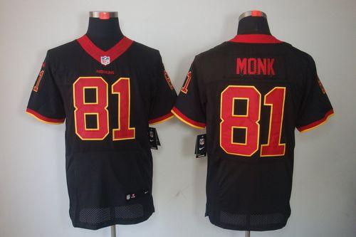  Redskins #81 Art Monk Black Men's Stitched NFL Elite Jersey