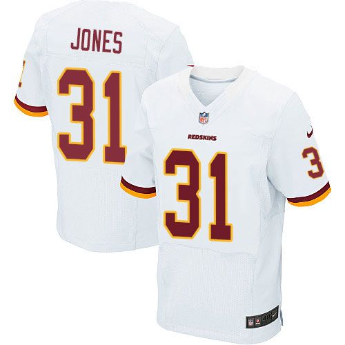  Redskins #31 Matt Jones White Men's Stitched NFL Elite Jersey
