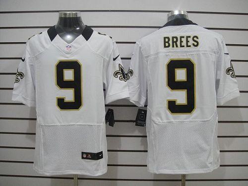  Saints #9 Drew Brees White Men's Stitched NFL Elite Jersey