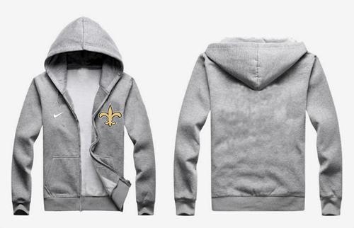  New Orleans Saints Authentic Logo Hoodie Grey