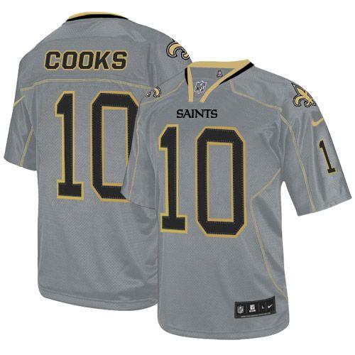  Saints #10 Brandin Cooks Lights Out Grey Men's Stitched NFL Elite Jersey