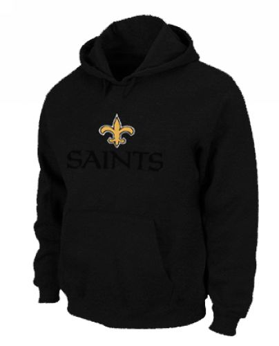 New Orleans Saints Authentic Logo Pullover Hoodie Black