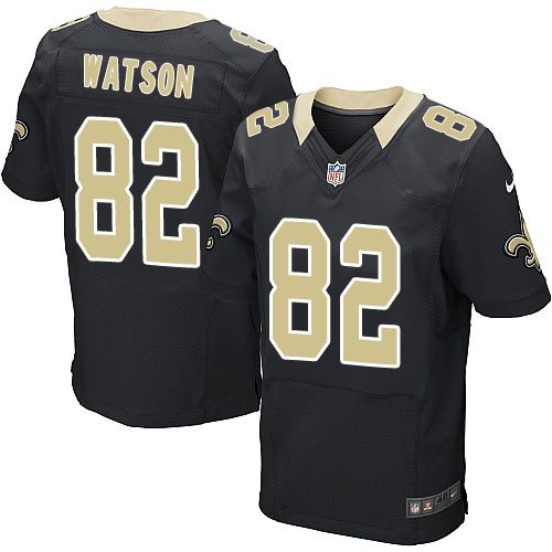  Saints #82 Benjamin Watson Black Team Color Men's Stitched NFL Elite Jersey
