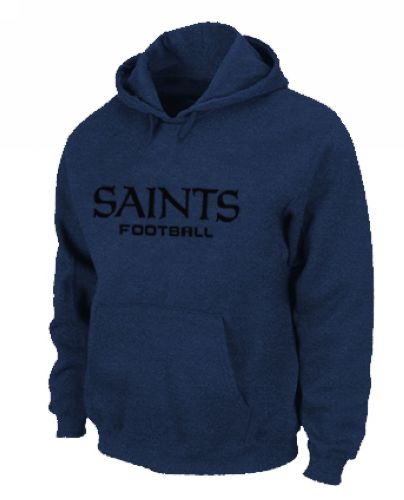 New Orleans Saints Authentic Font Pullover Hoodie Dark Blue