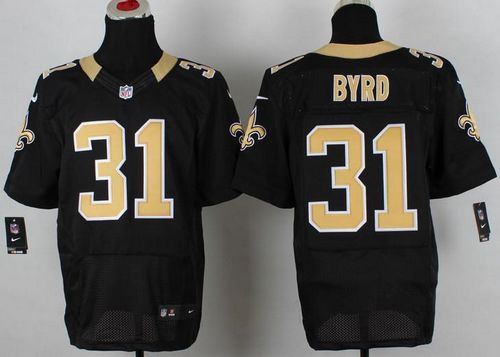  Saints #31 Jairus Byrd Black Team Color Men's Stitched NFL Elite Jersey