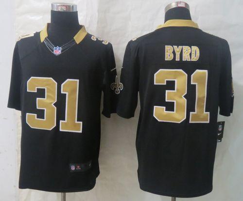  Saints #31 Jairus Byrd Black Team Color Men's Stitched NFL Limited Jersey