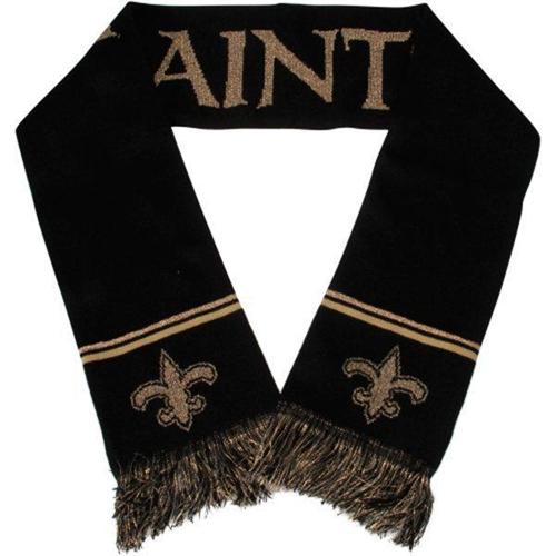 New Orleans Saints Ladies Metallic Thread Scarf Black