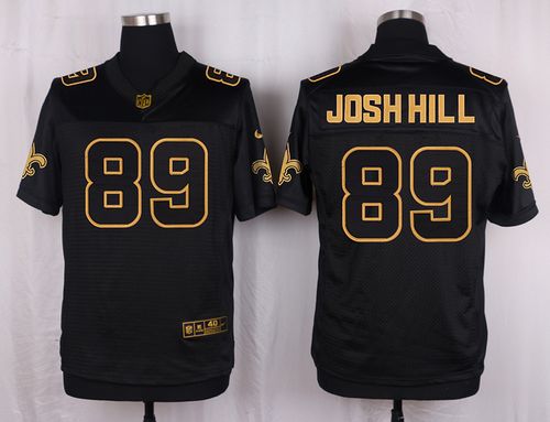  Saints #89 Josh Hill Black Men's Stitched NFL Elite Pro Line Gold Collection Jersey