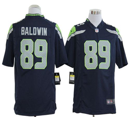  Seahawks #89 Doug Baldwin Steel Blue Men's Stitched NFL Game Jersey