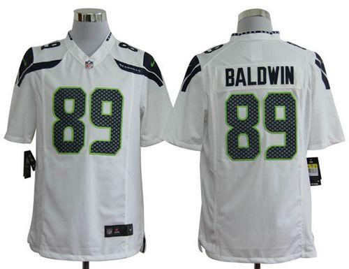  Seahawks #89 Doug Baldwin White Men's Stitched NFL Game Jersey