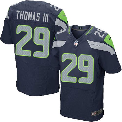  Seahawks #29 Earl Thomas III Steel Blue Team Color Men's Stitched NFL Elite Jersey