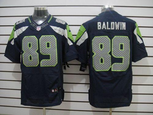  Seahawks #89 Doug Baldwin Steel Blue Team Color Men's Stitched NFL Elite Jersey