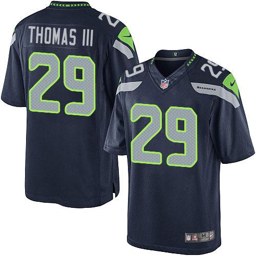  Seahawks #29 Earl Thomas III Steel Blue Team Color Men's Stitched NFL Limited Jersey