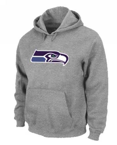 Seattle Seahawks Logo Pullover Hoodie Grey