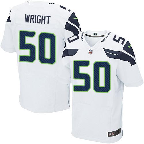  Seahawks #50 K.J. Wright White Men's Stitched NFL Elite Jersey
