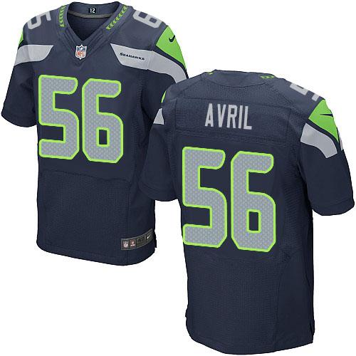  Seahawks #56 Cliff Avril Steel Blue Team Color Men's Stitched NFL Elite Jersey