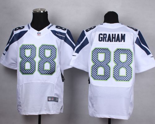  Seahawks #88 Jimmy Graham White Men's Stitched NFL Elite Jersey