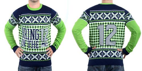  Seahawks #12 Fan Men's Ugly Sweater