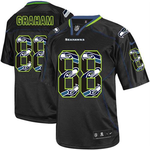  Seahawks #88 Jimmy Graham New Lights Out Black Men's Stitched NFL Elite Jersey