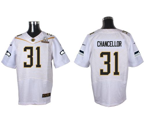  Seahawks #31 Kam Chancellor White 2016 Pro Bowl Men's Stitched NFL Elite Jersey