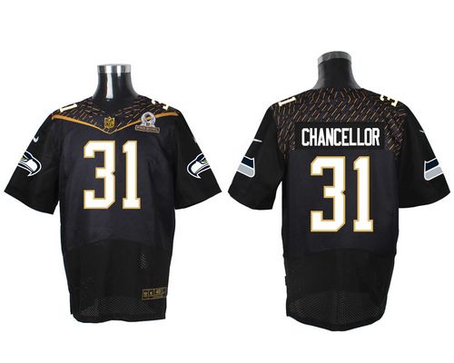  Seahawks #31 Kam Chancellor Black 2016 Pro Bowl Men's Stitched NFL Elite Jersey