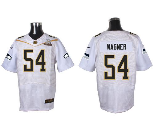  Seahawks #54 Bobby Wagner White 2016 Pro Bowl Men's Stitched NFL Elite Jersey