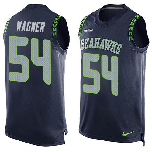  Seahawks #54 Bobby Wagner Steel Blue Team Color Men's Stitched NFL Limited Tank Top Jersey