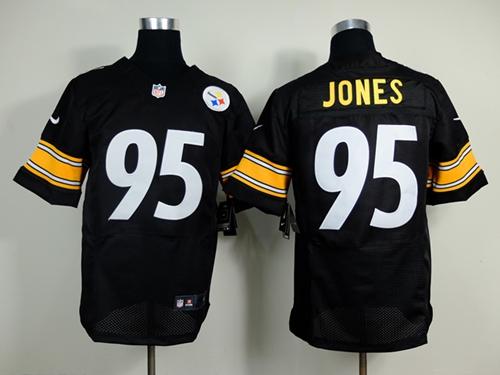  Steelers #95 Jarvis Jones Black Team Color Men's Stitched NFL Elite Jersey