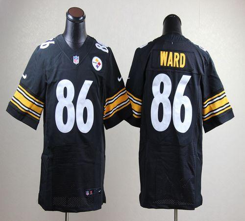  Steelers #86 Hines Ward Black Team Color Men's Stitched NFL Elite Jersey
