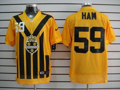  Steelers #59 Jack Ham Gold 1933s Throwback Men's Stitched NFL Elite Jersey
