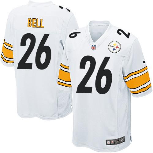  Steelers #26 Le'Veon Bell White Men's Stitched NFL Game Jersey