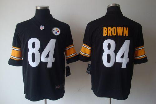  Steelers #84 Antonio Brown Black Team Color Men's Stitched NFL Limited Jersey
