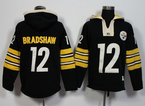 Pittsburgh Steelers #12 Terry Bradshaw Black Player Winning Method Pullover NFL Hoodie