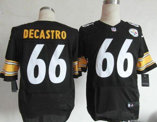  Steelers #66 David DeCastro Black Team Color Men's Stitched NFL Elite Jersey